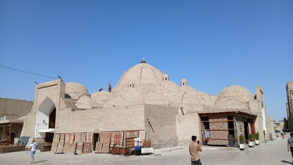 Fototapeta premium Bukhara and Smarkand, architecture, mosque, building, monument, door, gate, religion, morocco, landmark, ancient, entrance, tourism, marble, agra, taj, mahal, oman, stone, column, old, italy, columns,