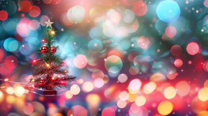 vibrant bokeh effect with multicolored circles of light against a blurred background. The bright orbs create a dreamy, festive atmosphere perfect for abstract or celebratory themes