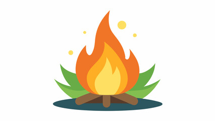 Campfire vector illustration isolated with white background