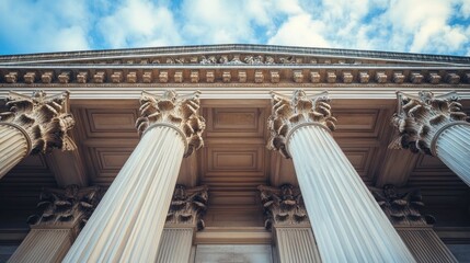 Fototapeta premium Architectural Columns with a Classic Design