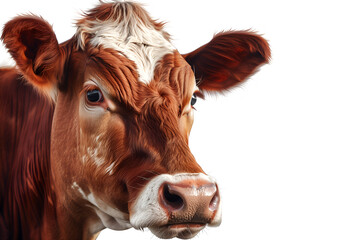 Brown cow isolated on white background