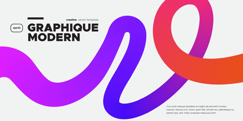 Wavy shape with Gradient colors. Vector illustration.	

