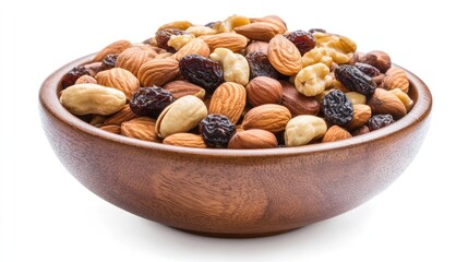Bowl of Mixed Nuts and Dried Fruits