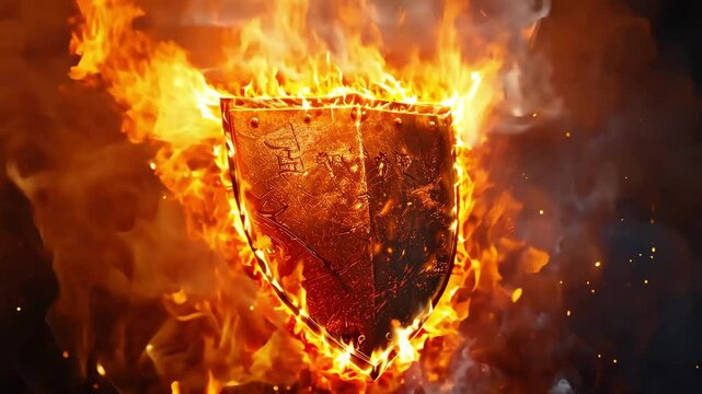 Flame-burning shields
