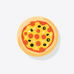 Fototapeta premium pizza on a white background