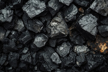 Black Diamond: A Close-Up View of Coal's Rugged Texture