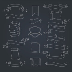 Set of vector ribbons for design