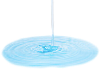 Pouring water isolated on empty background