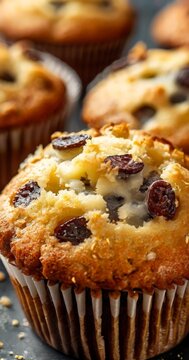 muffin with rait and on top