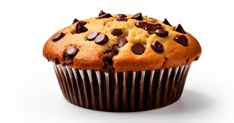 muffin with chocolate chips on top