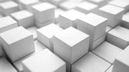 Abstract White Cube Pattern