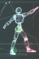 Abstract AGI visualization - Artificial General Intelligence Emerging