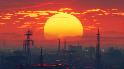 Illuminated orange sky, illuminated orange sky, orange sky, sunset sky, vibrant orange sky, evening sky, orange illumination