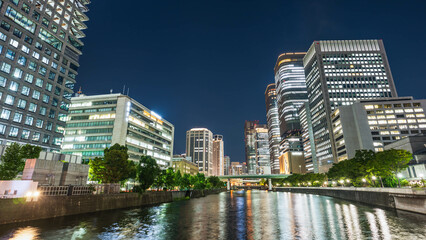 Obraz premium 中之島付近の夜景