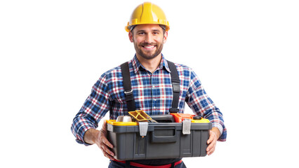 Worker holding a wrench and ready to start repairs