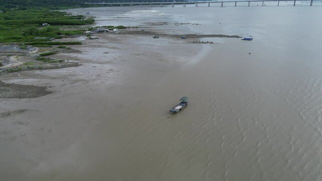 a Squelchy mud, rial view of amazing natural shapes