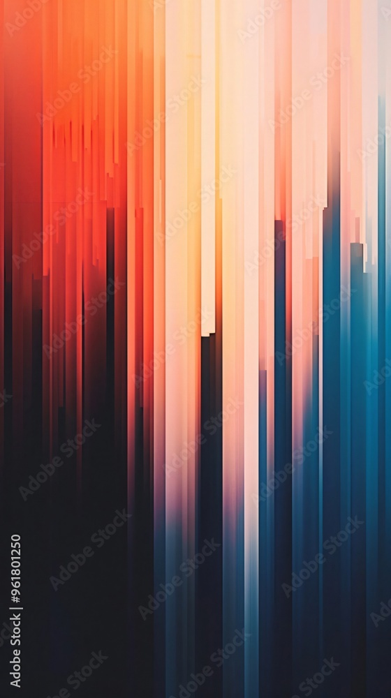 Poster abstract background with colorful vertical lines