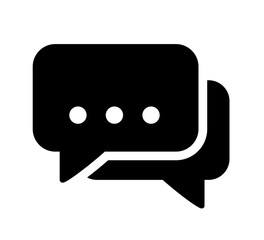 Chat and conversation symbol speech bubbles vector icon