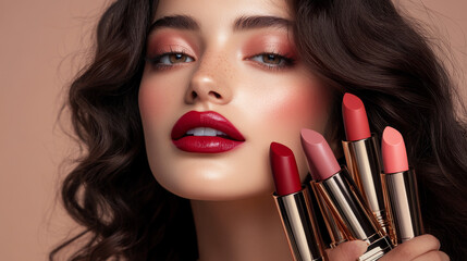This makeup set features a range of vibrant lipstick shades, from delicate pink to bold red, to create a lusciously plump lip look. Perfect for adding a touch of glamour to any outfit.