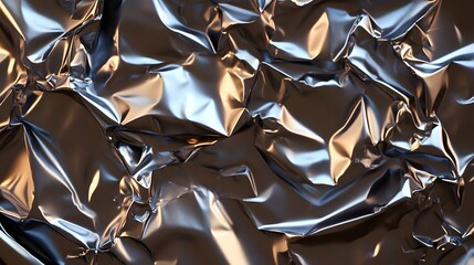 84. Crumpled, textured foil with reflective highlights