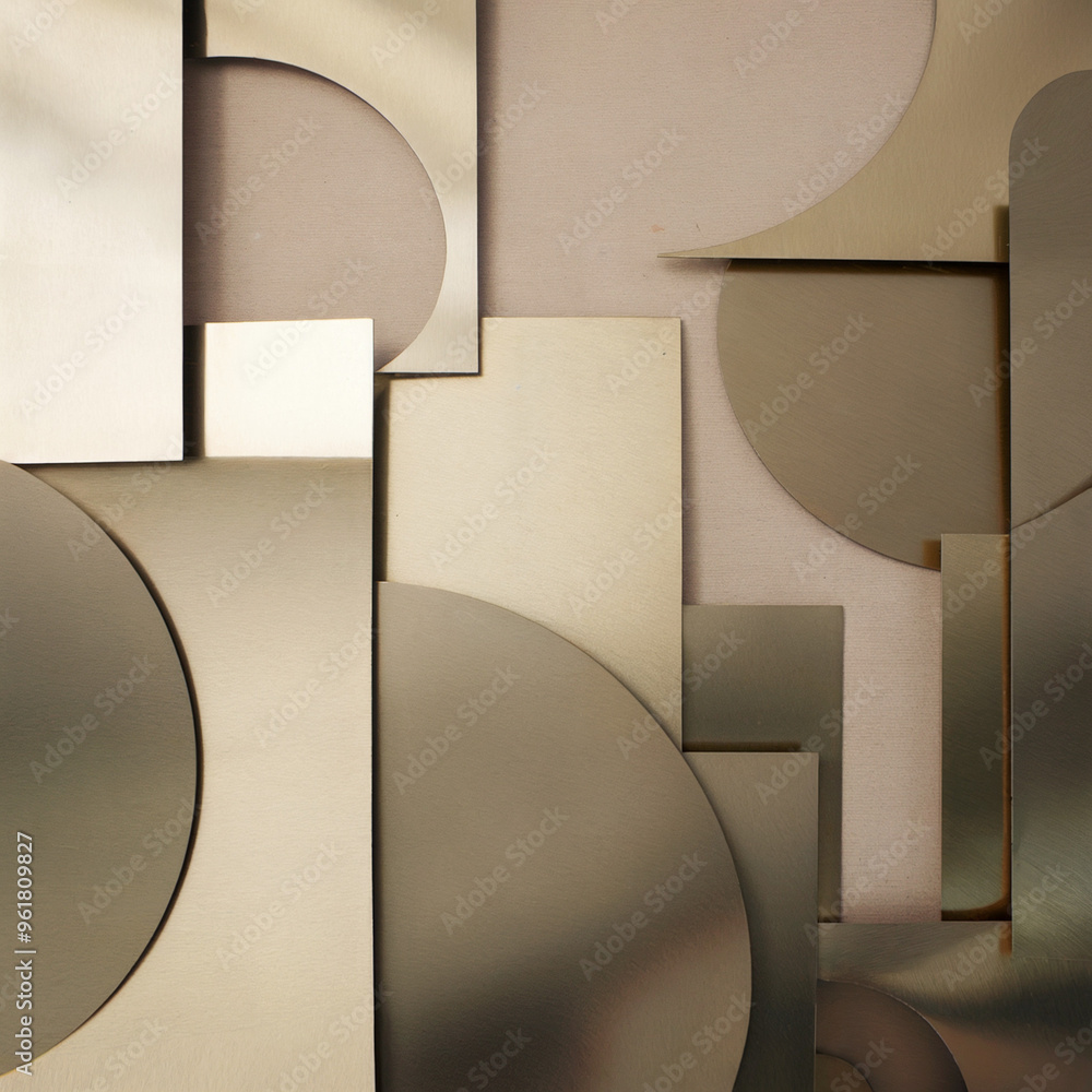 Poster modern abstract background. there are geometric shapes in various sizes, including large, medium, an