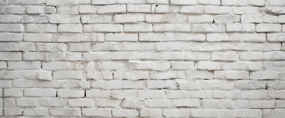 Wall mural white brick wall with