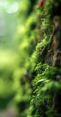 Fototapeta premium close up moss growing on tree