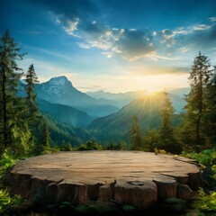large tree stump