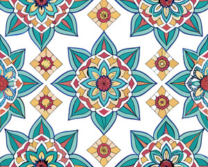 Seamless pattern geometric style flooring digital art abstract pattern design  