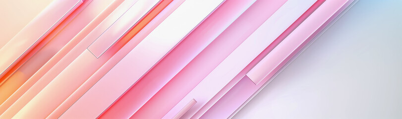Obraz premium Pastel-toned geometric pattern with diagonal lines in soft pink and blue hues. 
