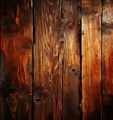 wooden wall with brown stain