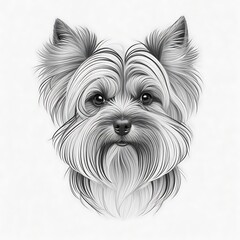 Hand drawn portrait of cat sketch illustration. Pencil drawing for cute cat