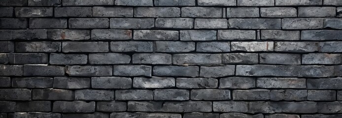 Obraz premium black brick wall with dark background
