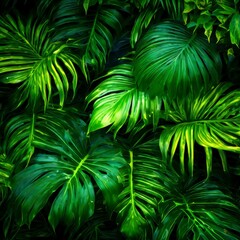 tropical leaves wallpapers - wall