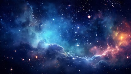 Fototapeta premium space scene with nebula and stars