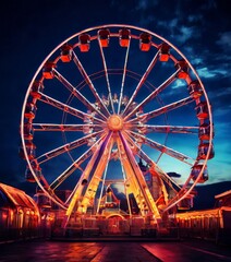 ferris wheel at night