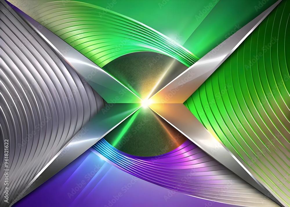 Poster dynamic colorful abstract design with curved lines and light effects