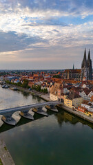 Panoramablick über die Altstadt von Regensburg