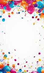 colorful balloons background with space for text