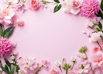Fototapeta premium pink flowers on background