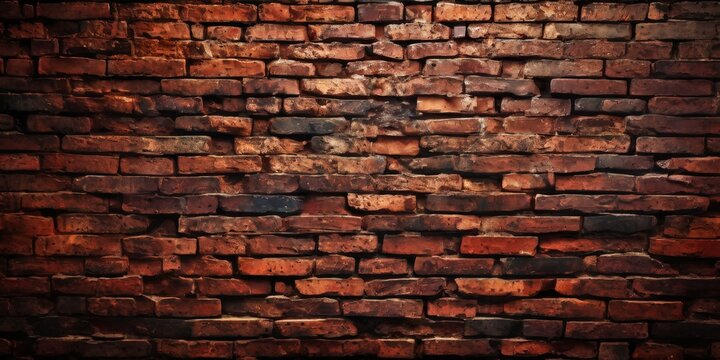 brick wall with red pattern