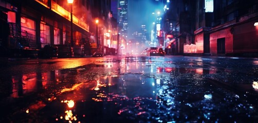 rainy night in the city