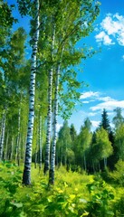 birch trees in the forest