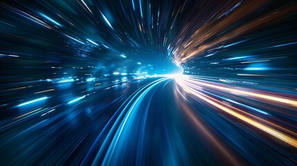 Abstract Tunnel of Light and Speed