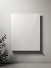 design for a rectangular white poster tacked to a wall, the poster is new and clean