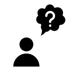 man person speaks vector icon