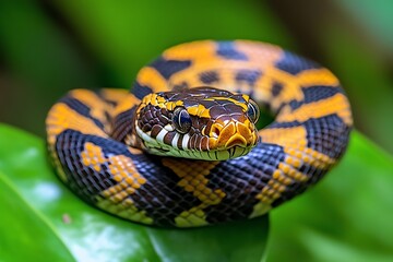 Obraz premium African animals, snakes slithering, silent and deadly move through the grass, undetected by most creatures