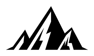 peak mountain silhouette logo vector