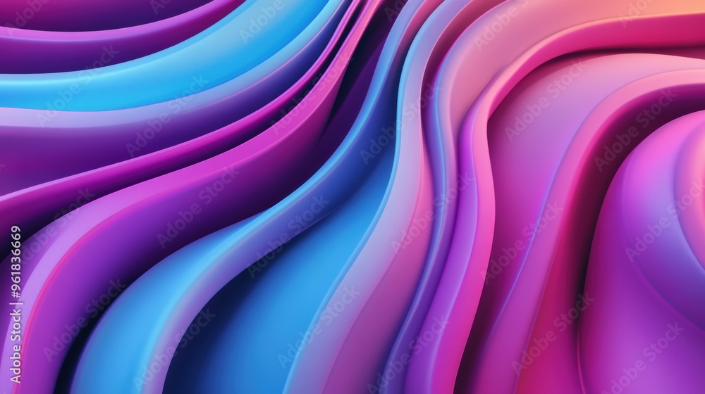 Poster a close up of a colorful wavy background, ai