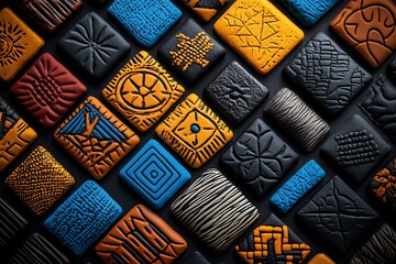 African pattern, tribal motifs, symbolic meaning conveys stories and traditions passed down through generations